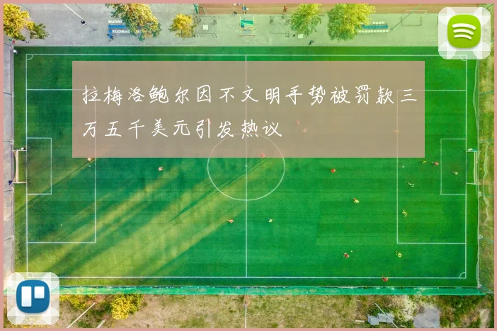 拉梅洛鲍尔因不文明手势被罚款三万五千美元引发热议