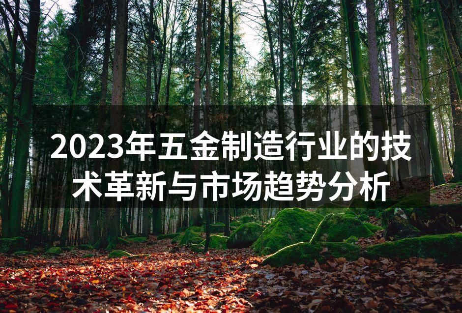 2023年五金制造行业的技术革新与市场趋势分析